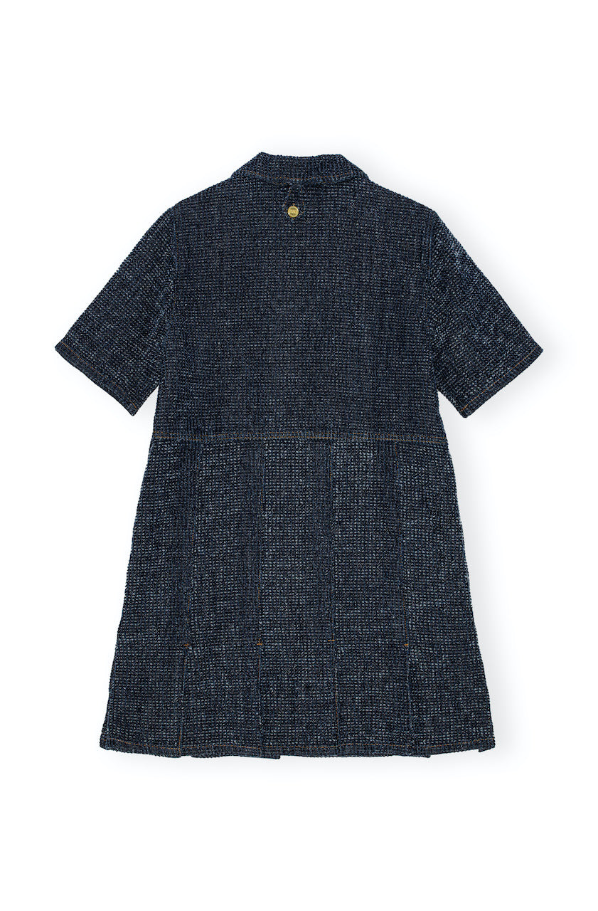 Fluffy Denim Mini Dress rinse