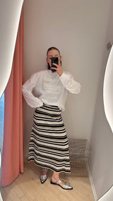 Future Viscose Rib Long Skirt multicolour