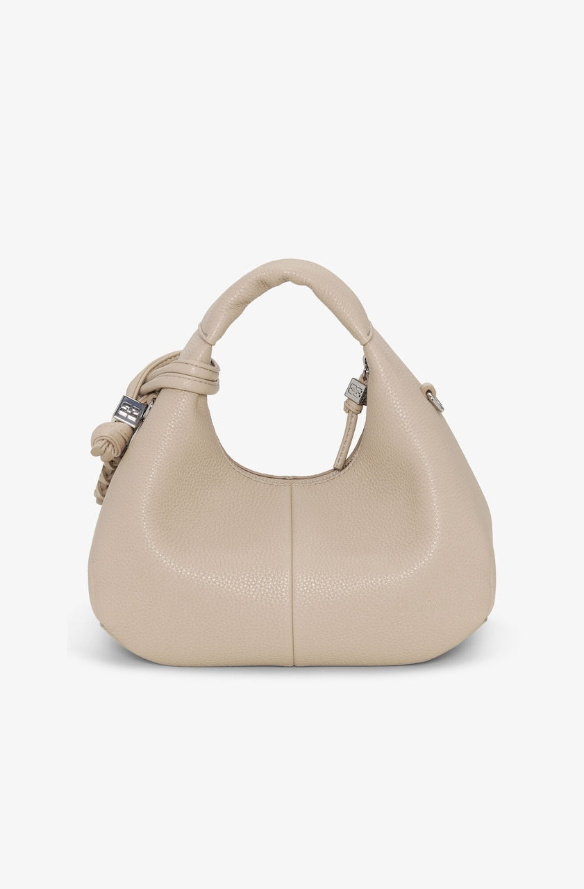 Ganni Hobo Mini Grained white pepper