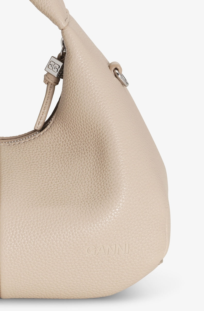 Ganni Hobo Mini Grained white pepper
