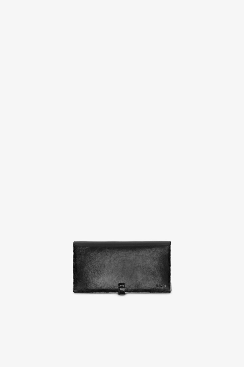 Long Slim Wallet Box black