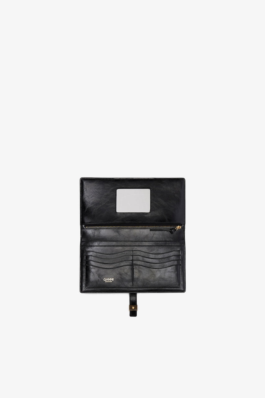 Long Slim Wallet Box black