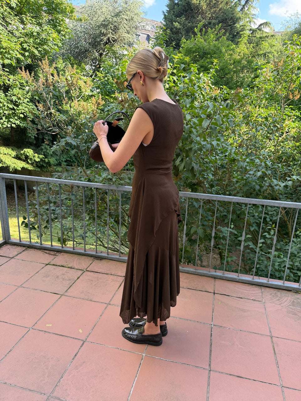 Marl Mesh Dress demitasse