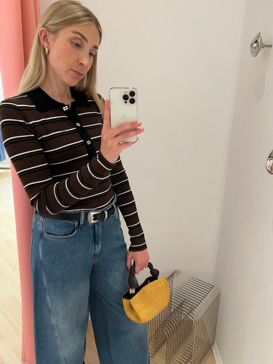 Mini Ribbed Merino Polo multicolour
