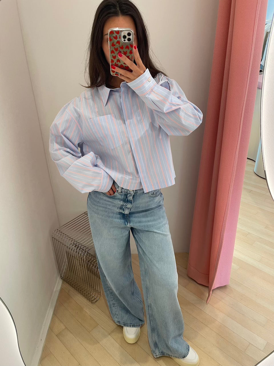 Soft Rigid Denim Baggy Jeans light blue stone