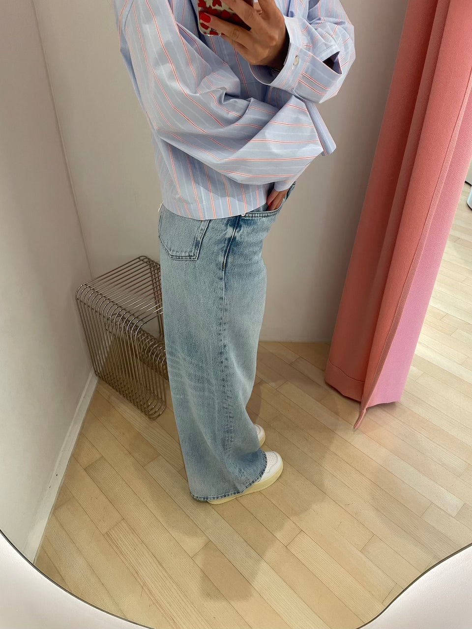 Soft Rigid Denim Baggy Jeans light blue stone