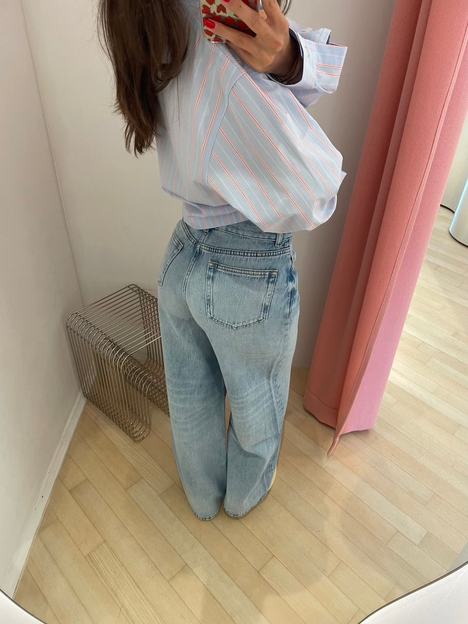 Soft Rigid Denim Baggy Jeans light blue stone