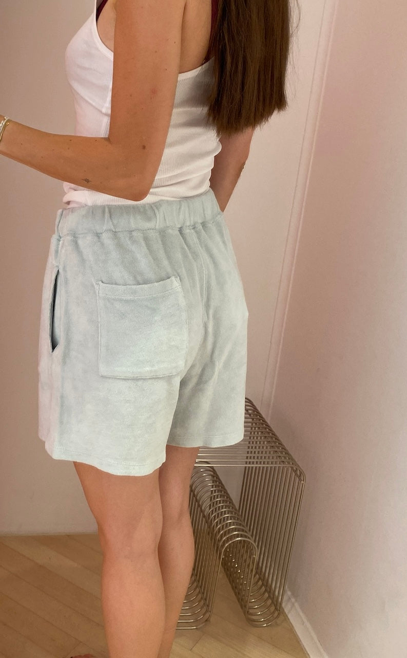 Frottee Shorts baby blue