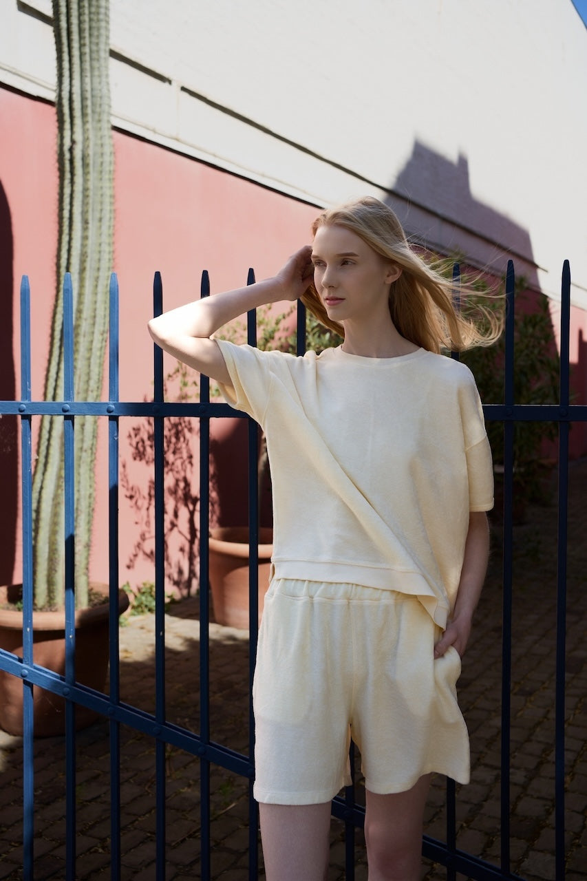 Frottee Shorts egret