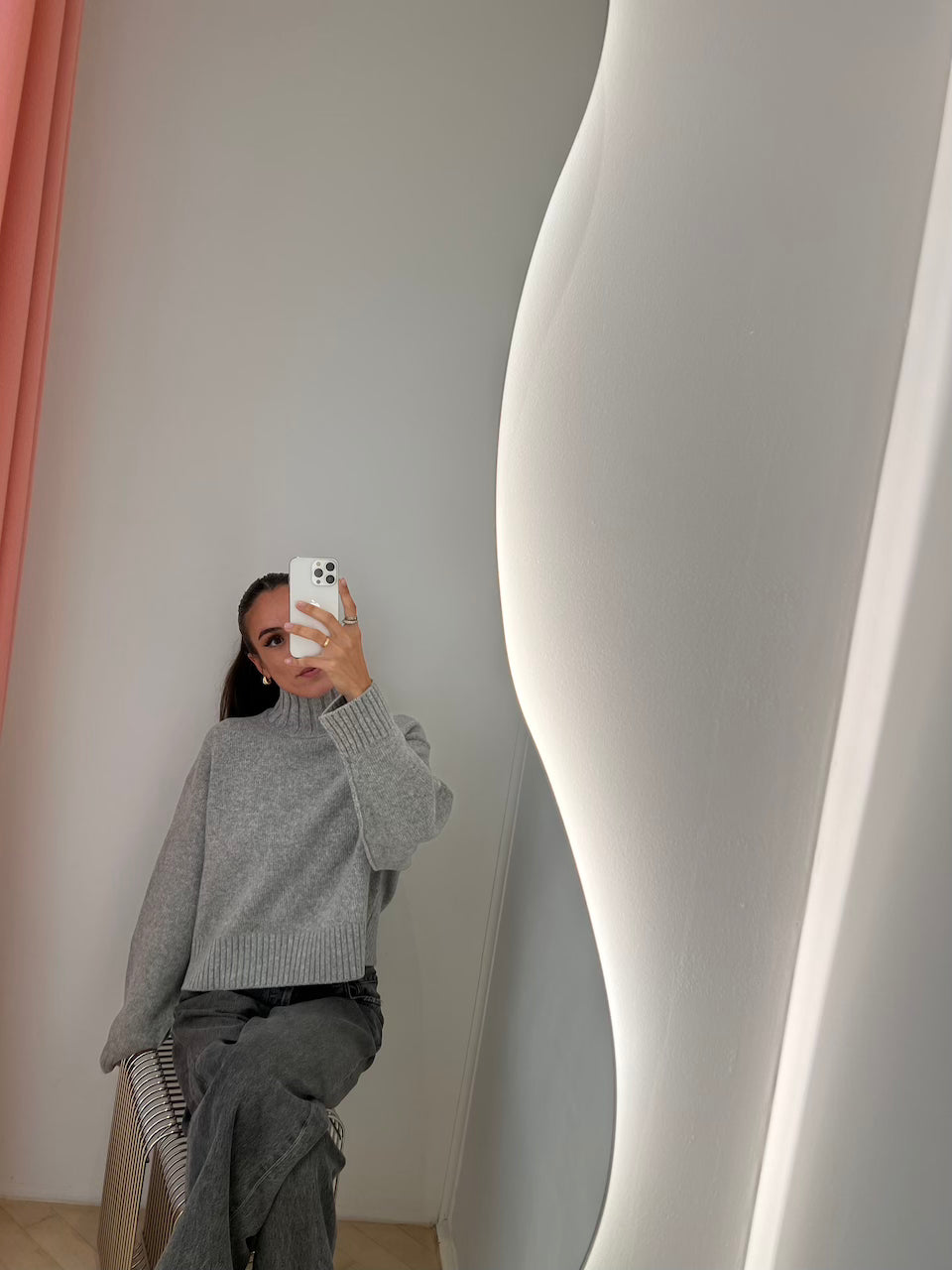 Ina Turtleneck Pullover grey melange