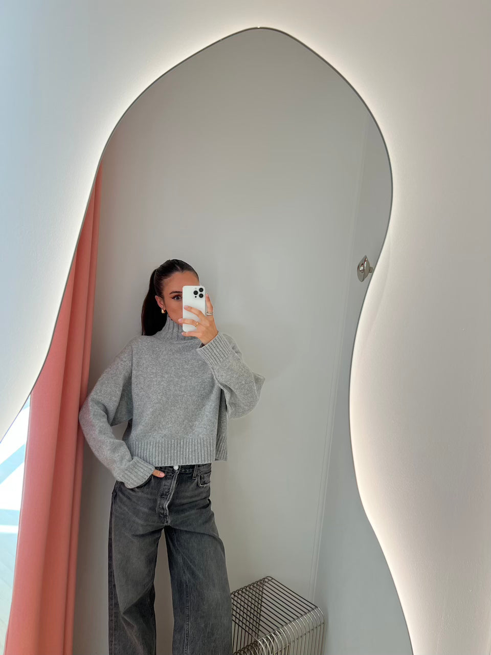 Ina Turtleneck Pullover grey melange