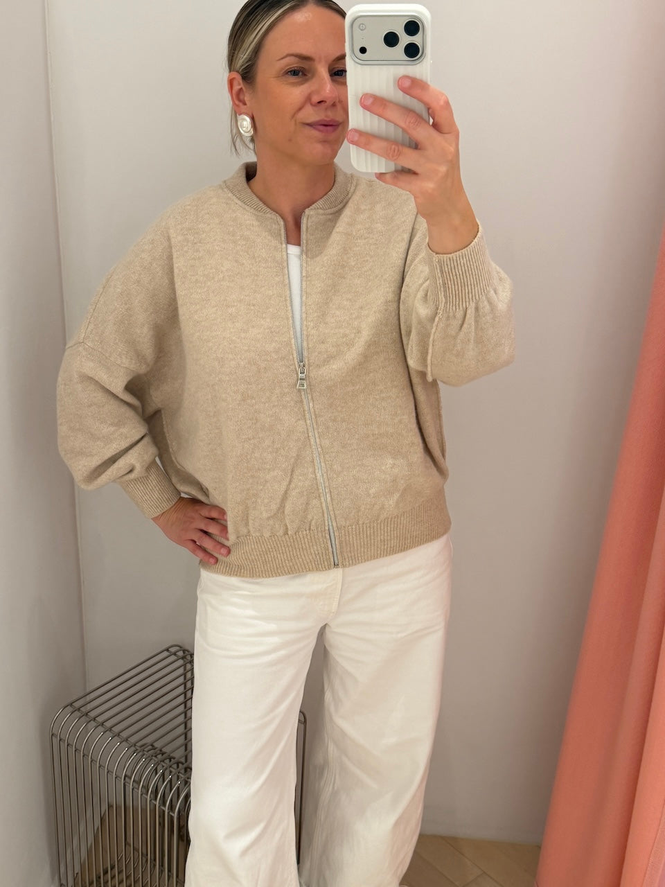 Jackie Bomber Jacket light beige