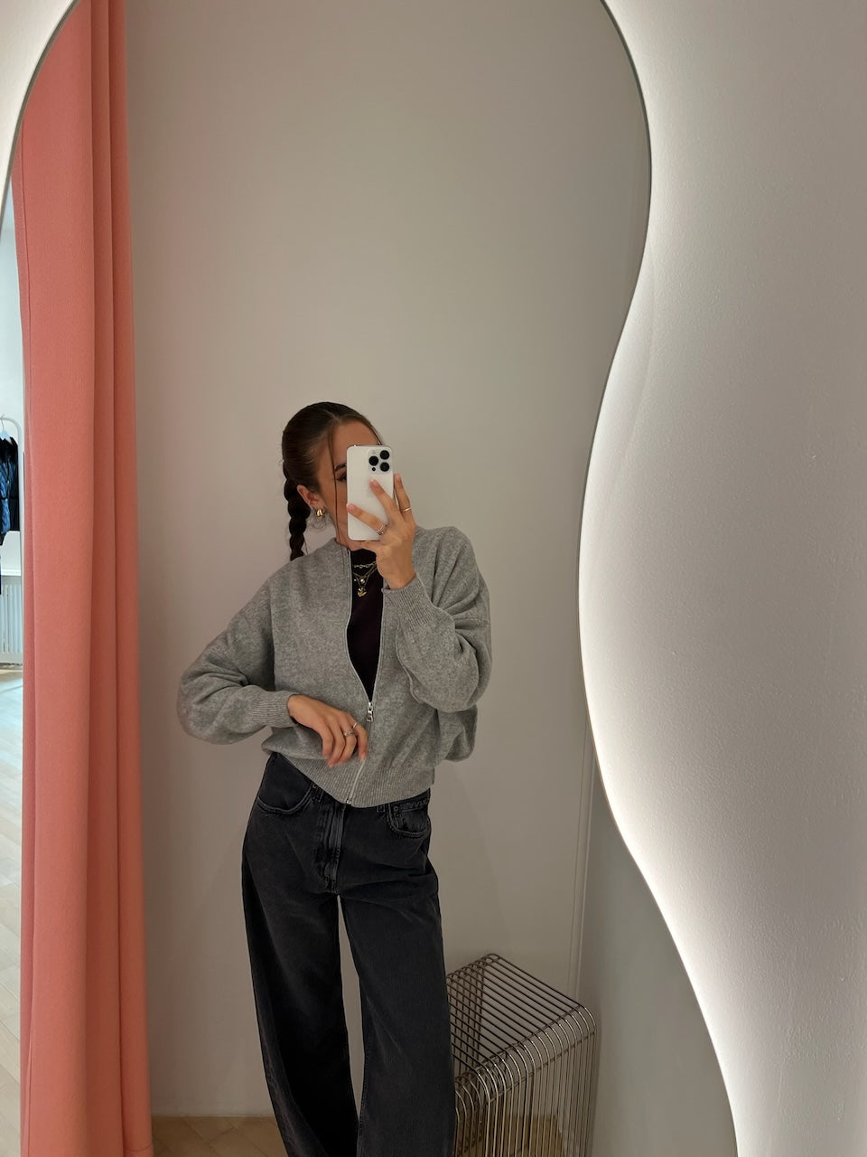 Jackie Cardigan grey melange