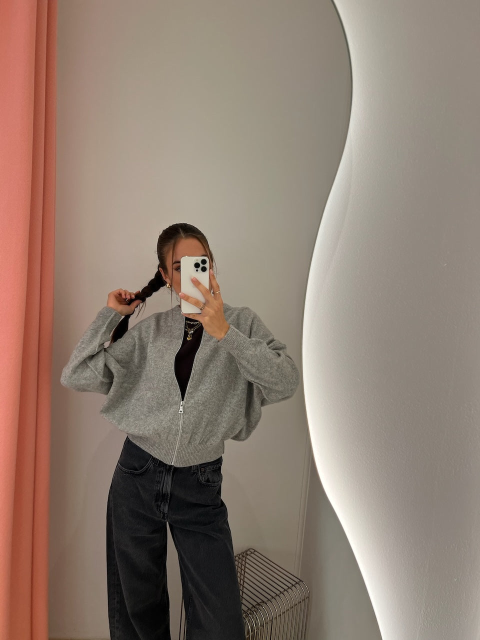 Jackie Cardigan grey melange