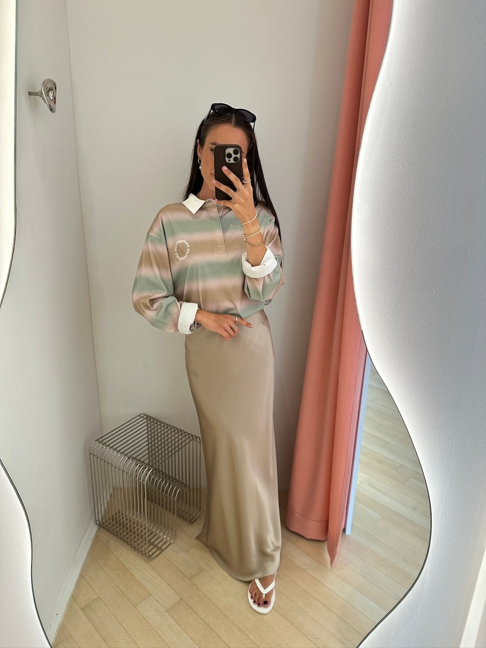 Cash Polo Shirt dusty multi spray