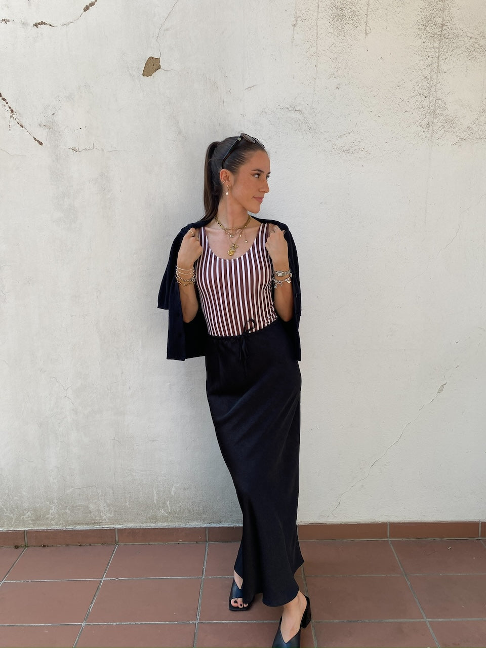 Stripe Swim Suit bark