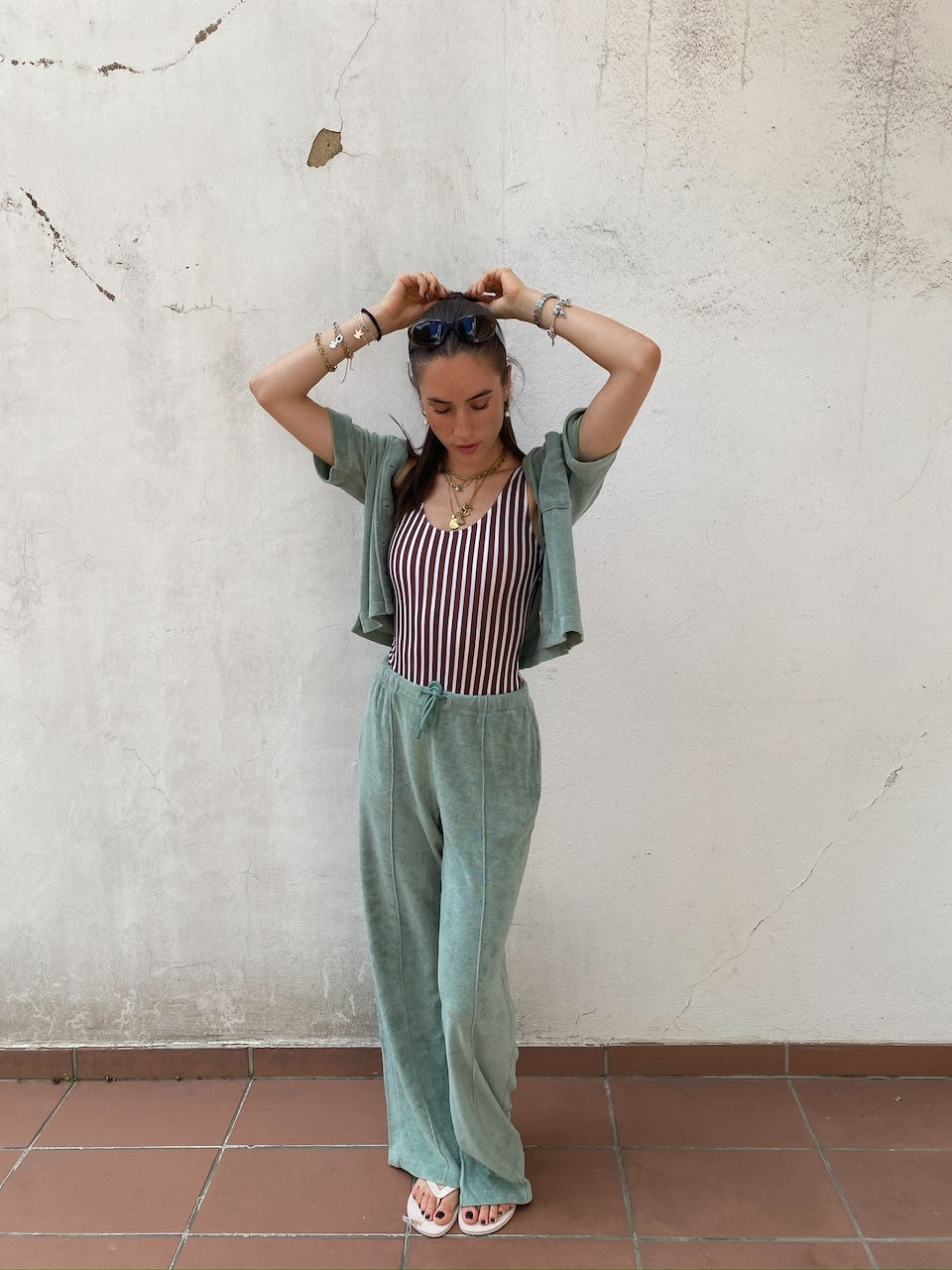 Stripe Swim Suit bark