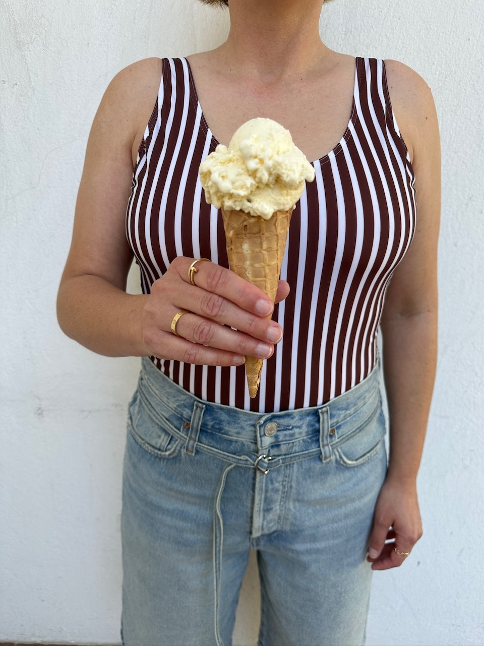 Stripe Swim Suit bark