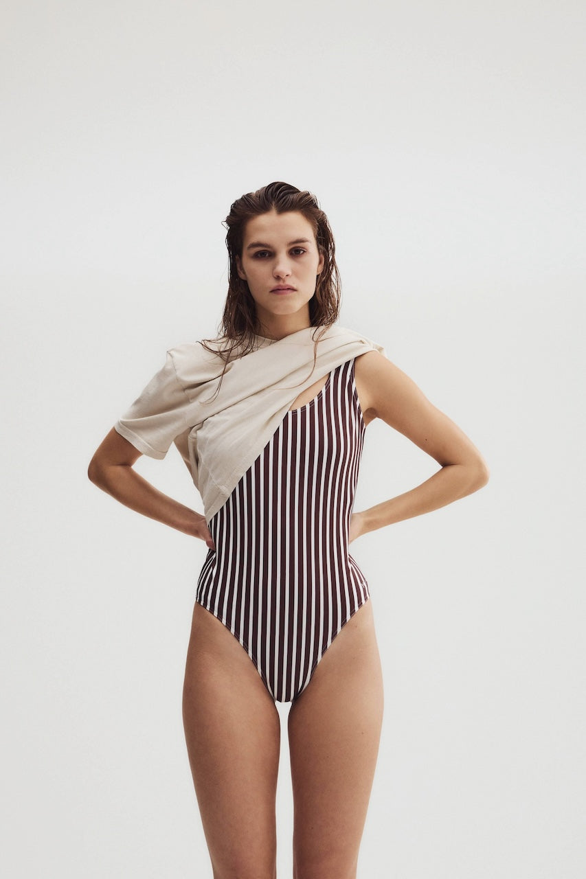 Stripe Swim Suit bark