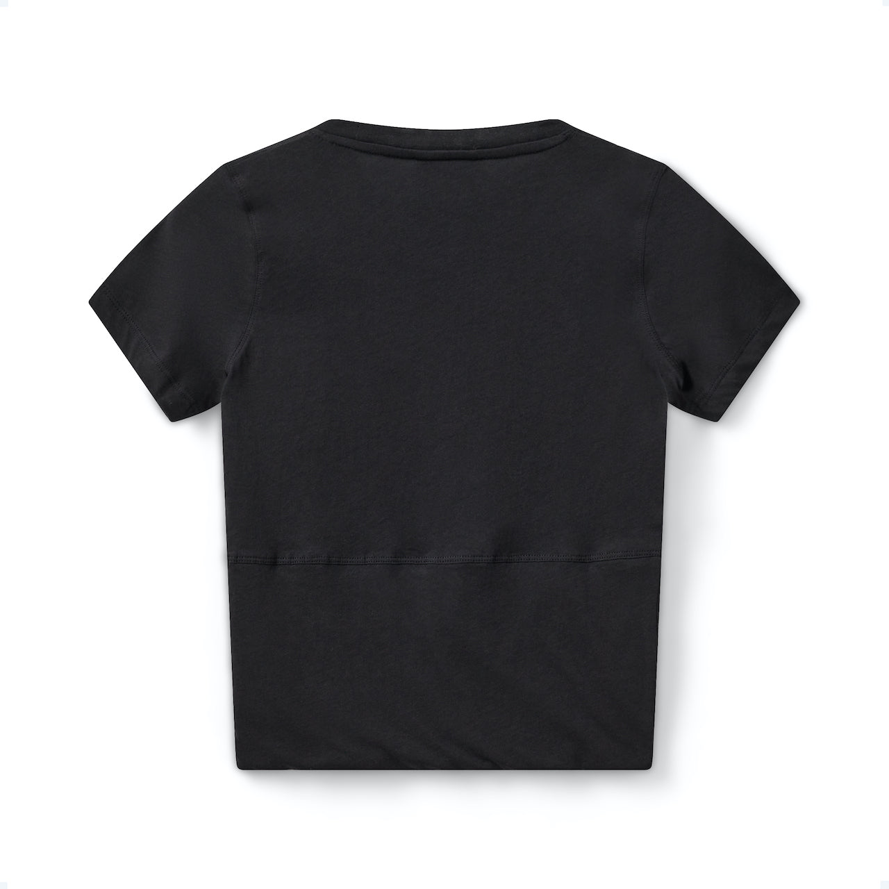 Sophia Cropped Tee deep black