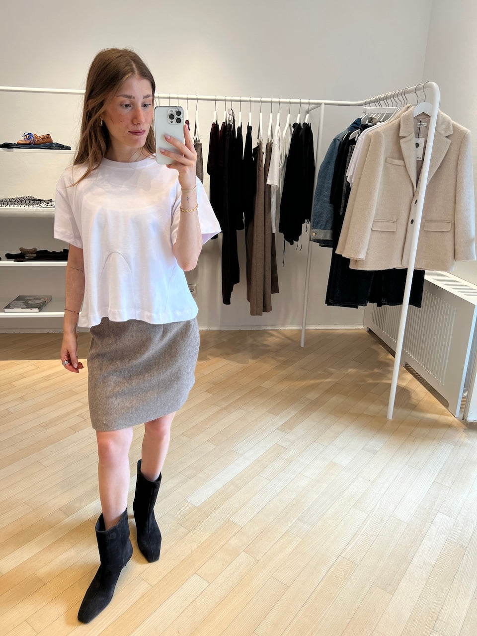 Alix Mini Skirt taupe melange
