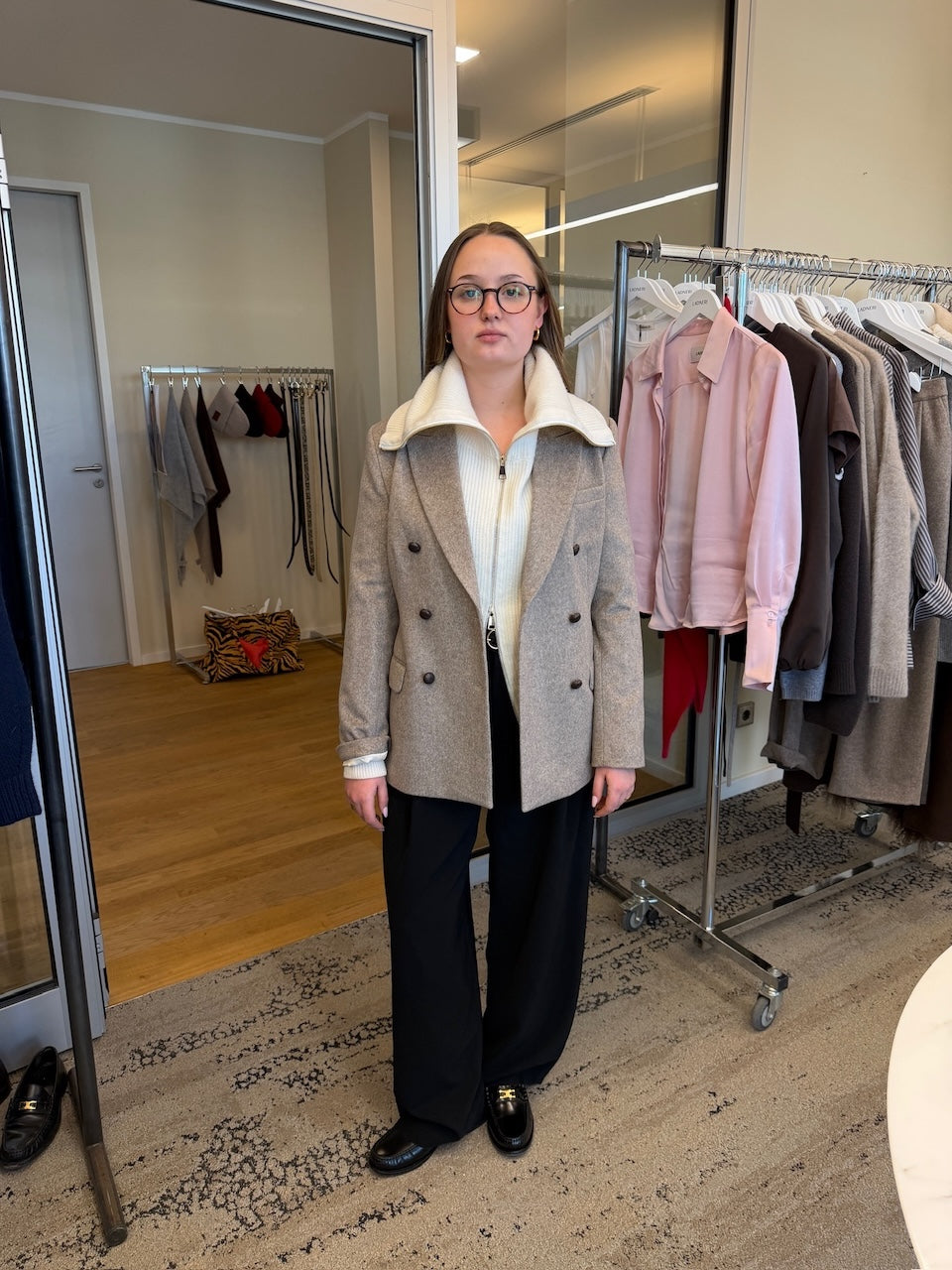 Amelie Zip Cardigan ivory