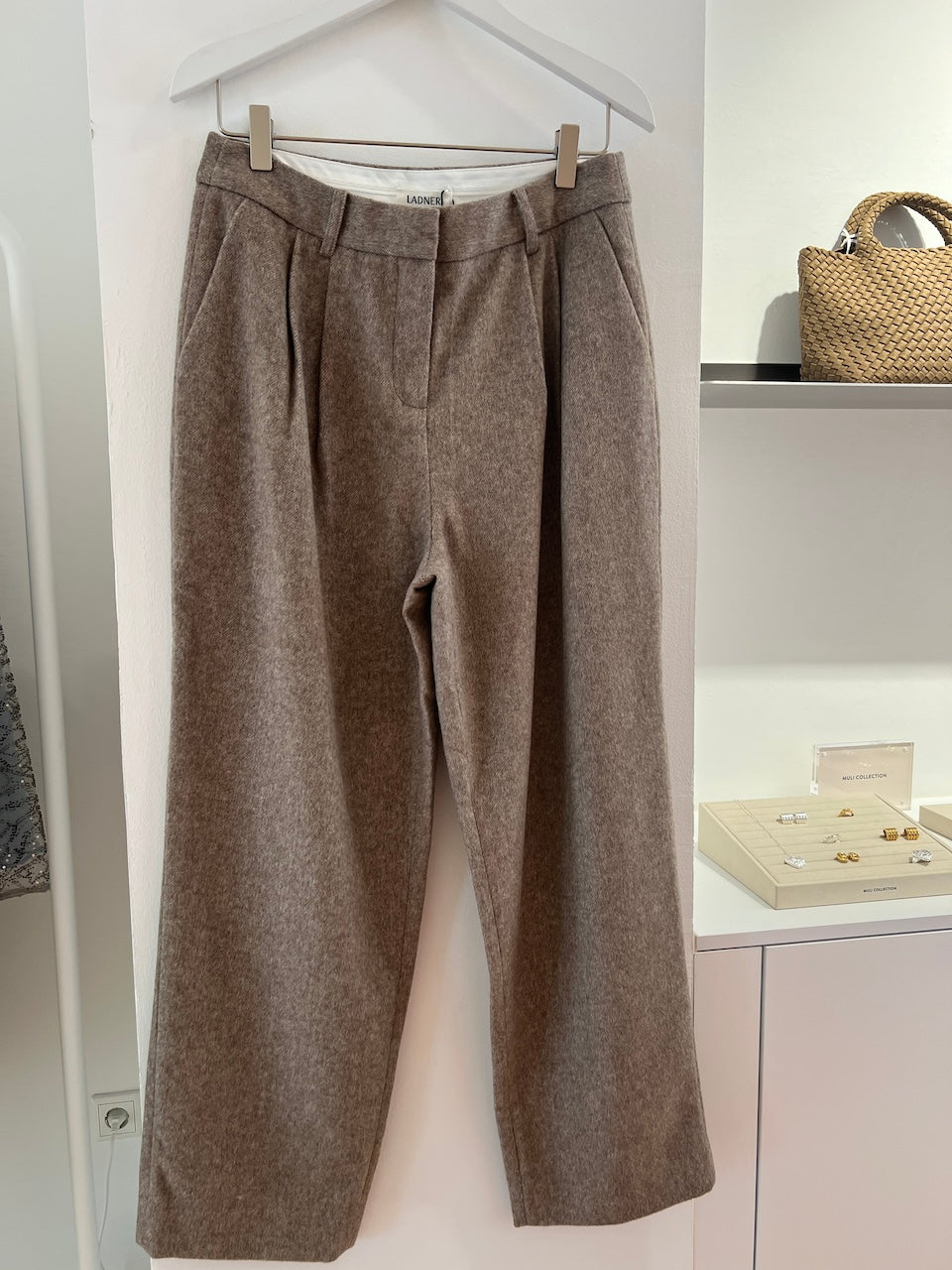 Barrel Pants taupe melange