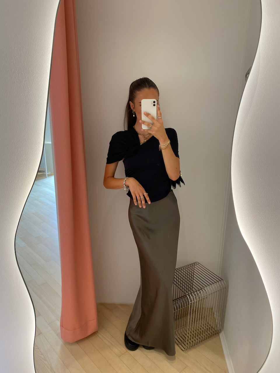 Le Plaine Maxiskirt oliv