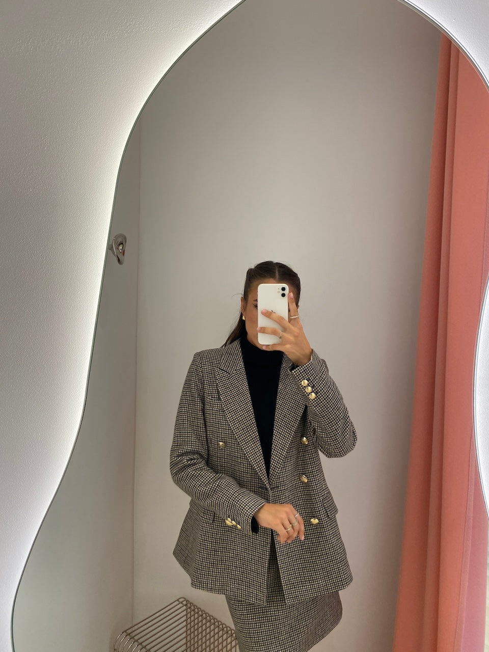 Manon Blazer brown checked