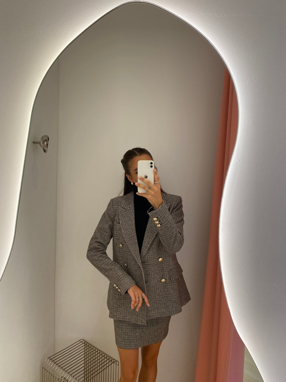 Manon Blazer brown checked