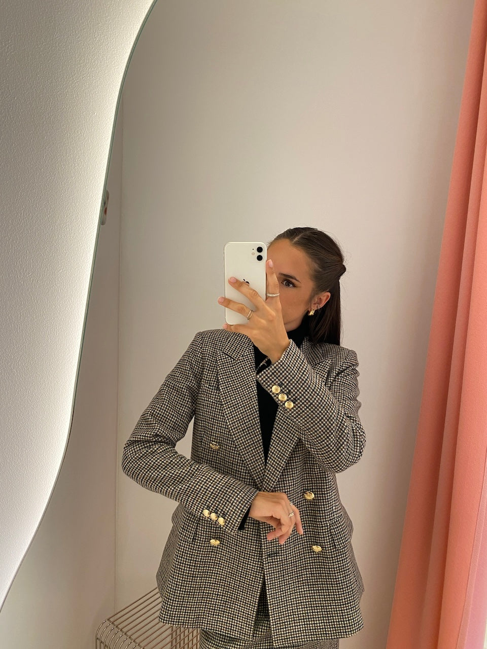 Manon Blazer brown checked