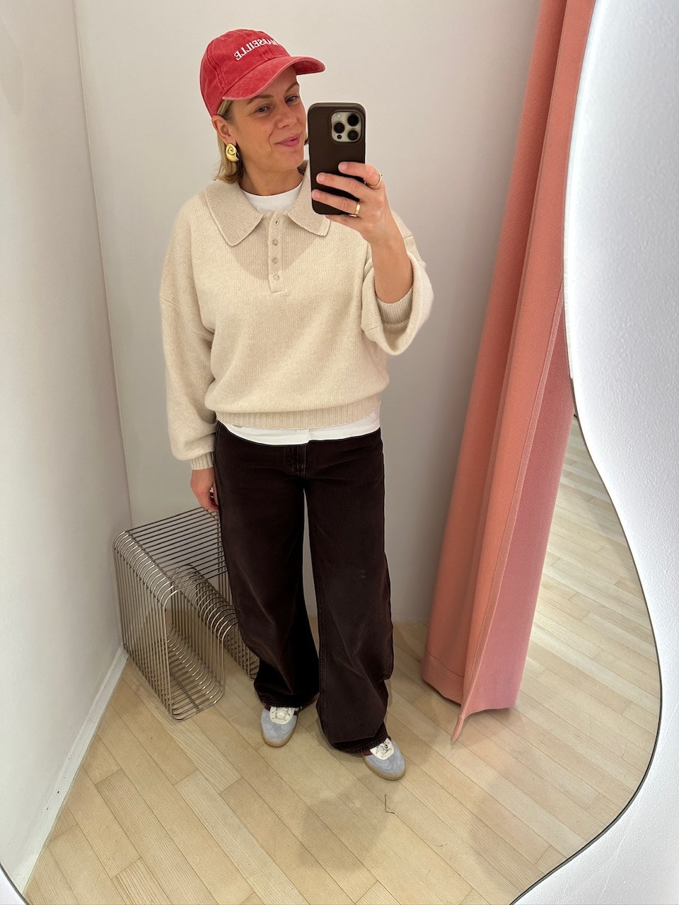 Nia Kaschmir Polo ecru