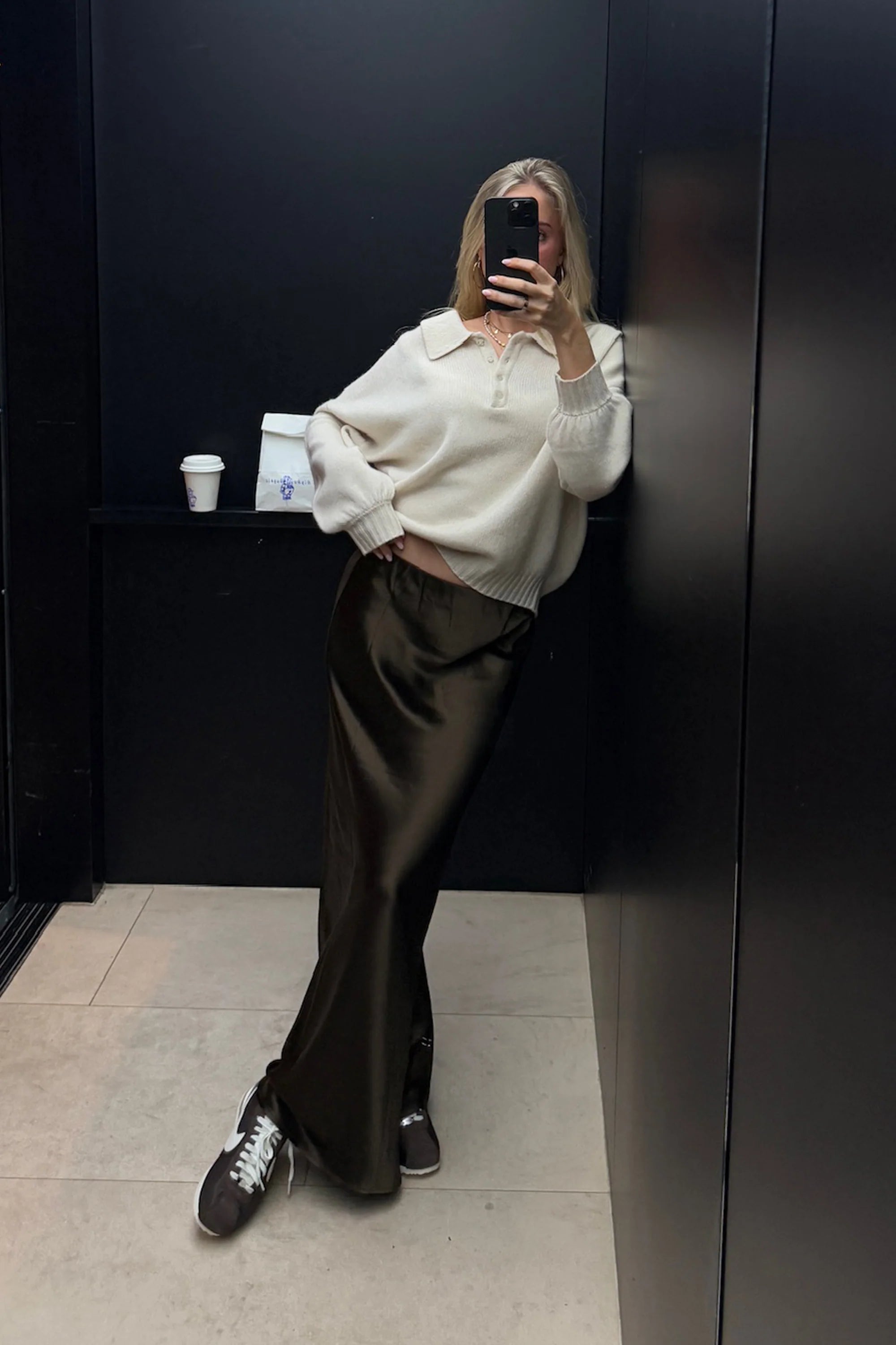 Nia Kaschmir Polo ecru