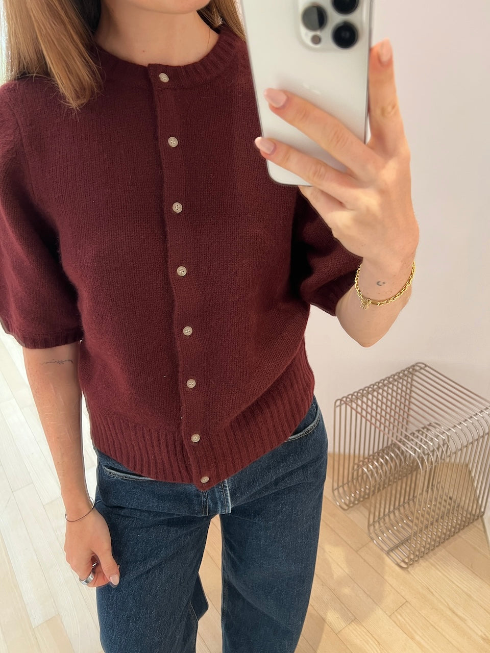 Poupette Cardigan rouge