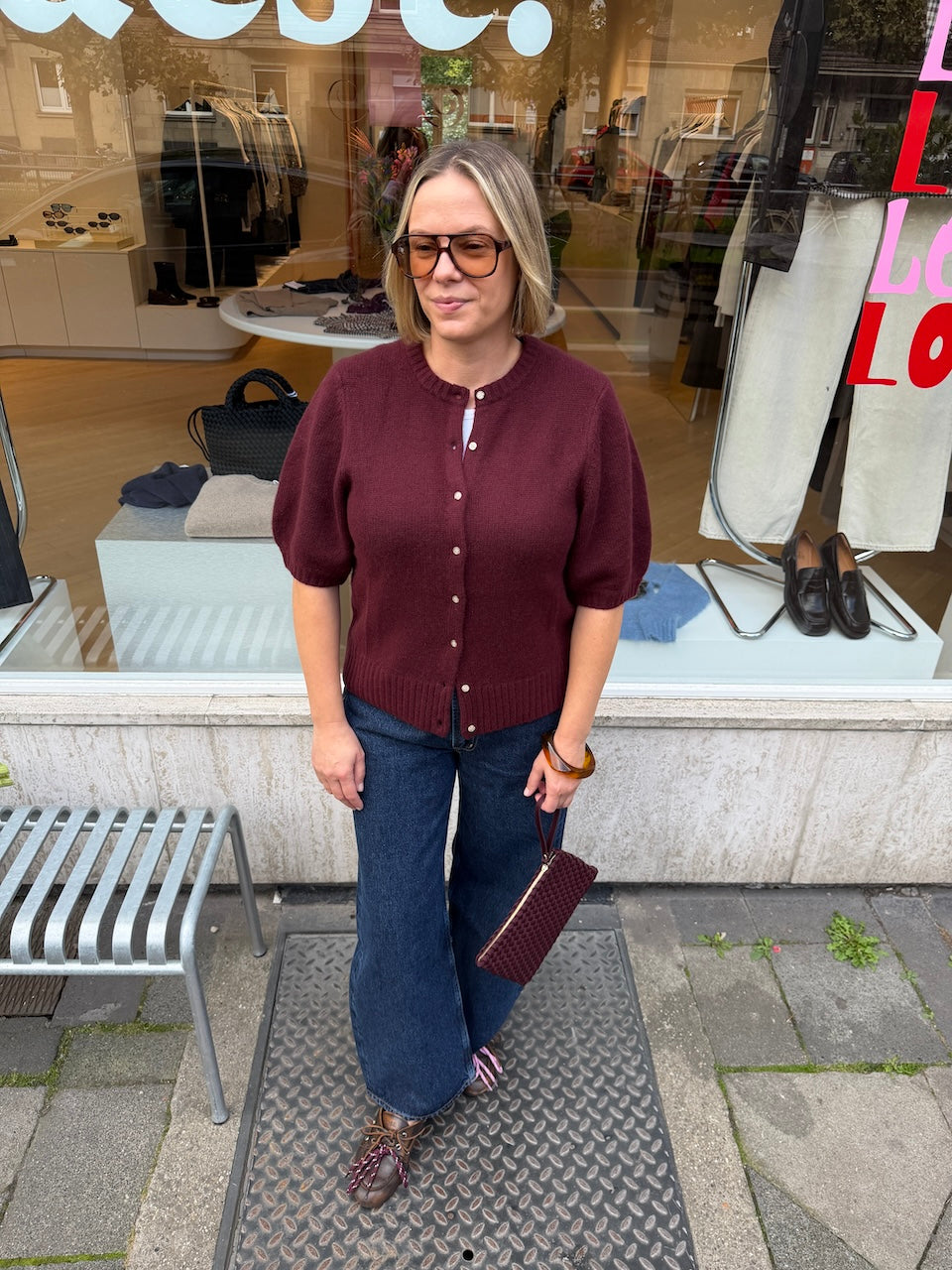 Poupette Cardigan rouge