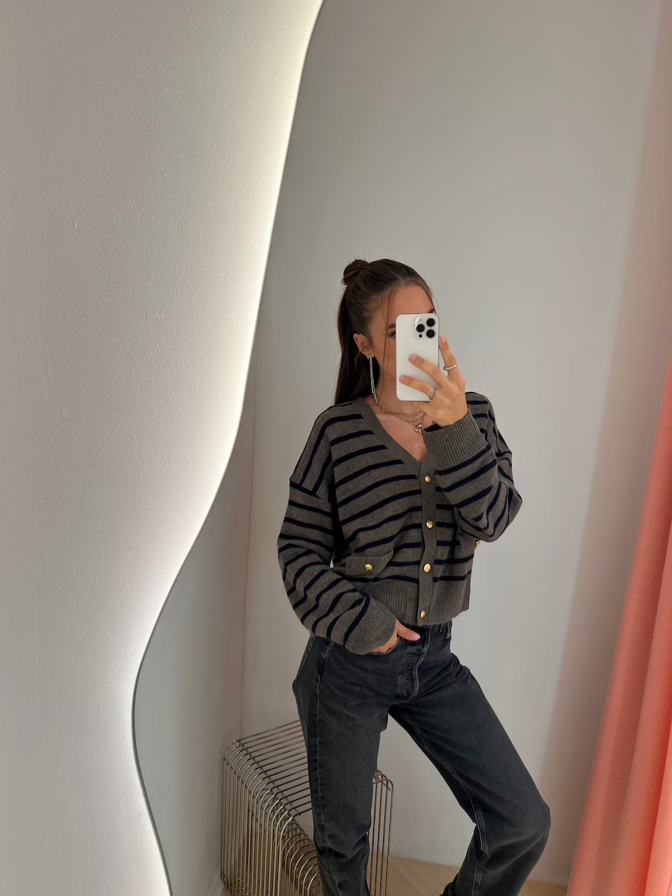 Ramatuelle Cardigan nougat/dark navy