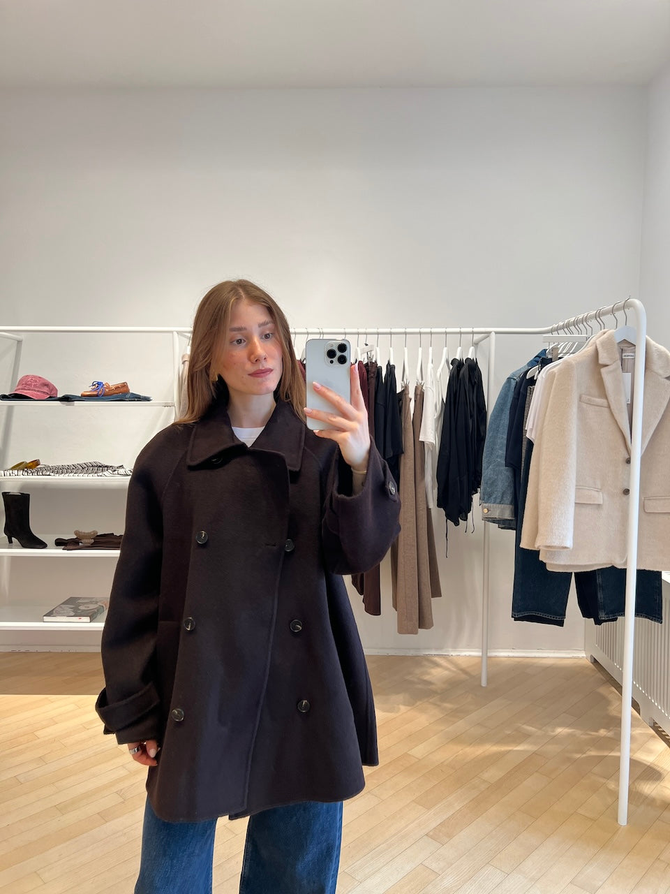 Sofia Short Coat dark walnut