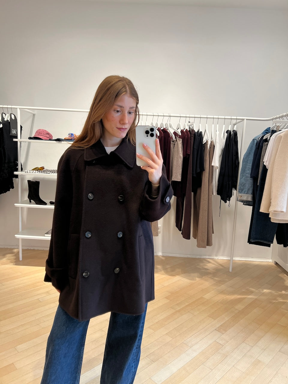 Sofia Short Coat dark walnut