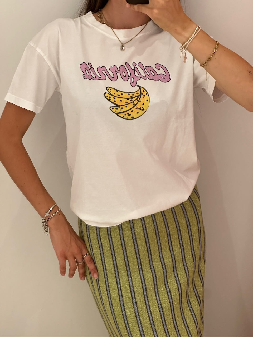 T-Shirt Banana white/pink