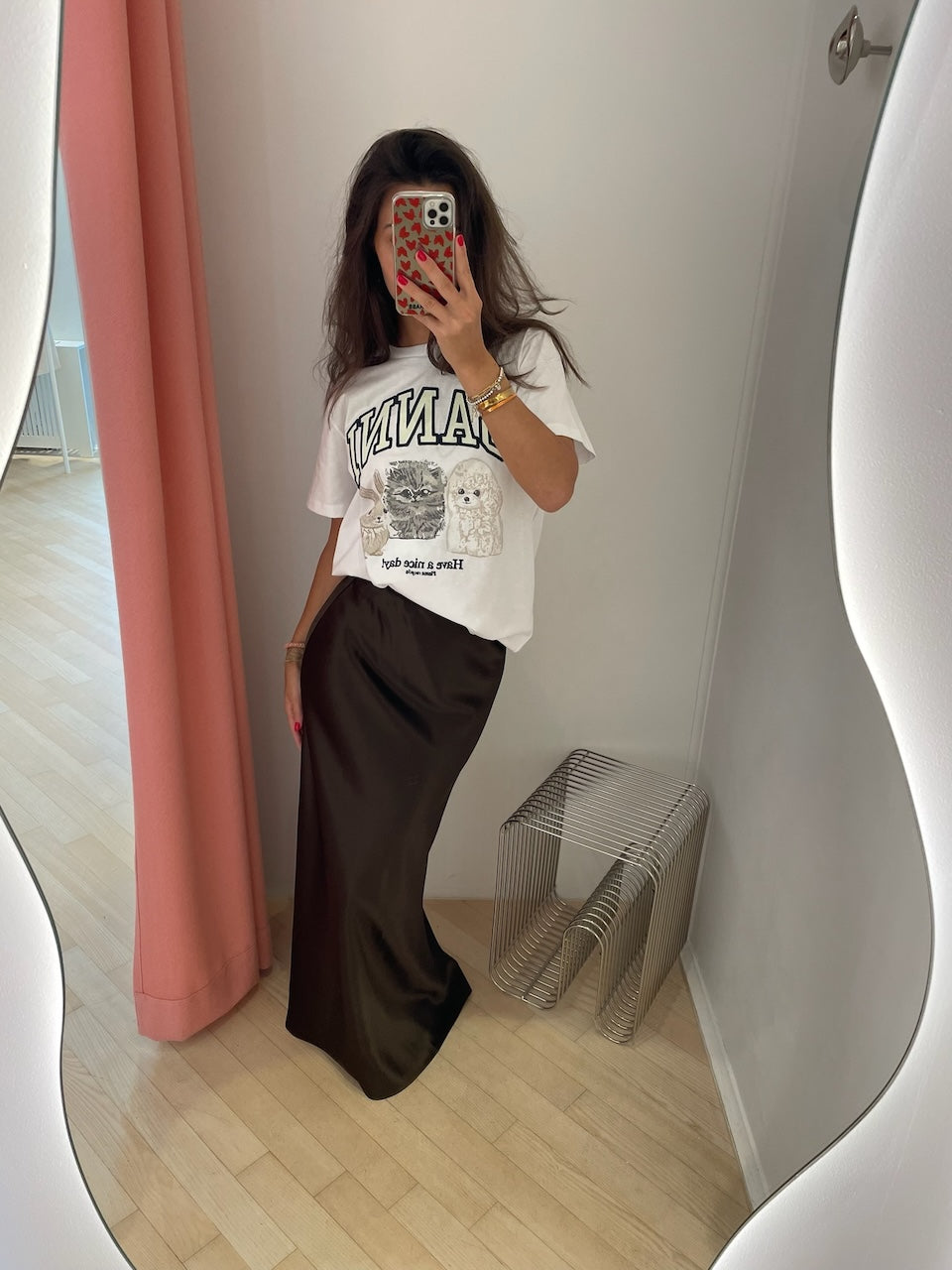 Le Plaine Maxiskirt chocolate