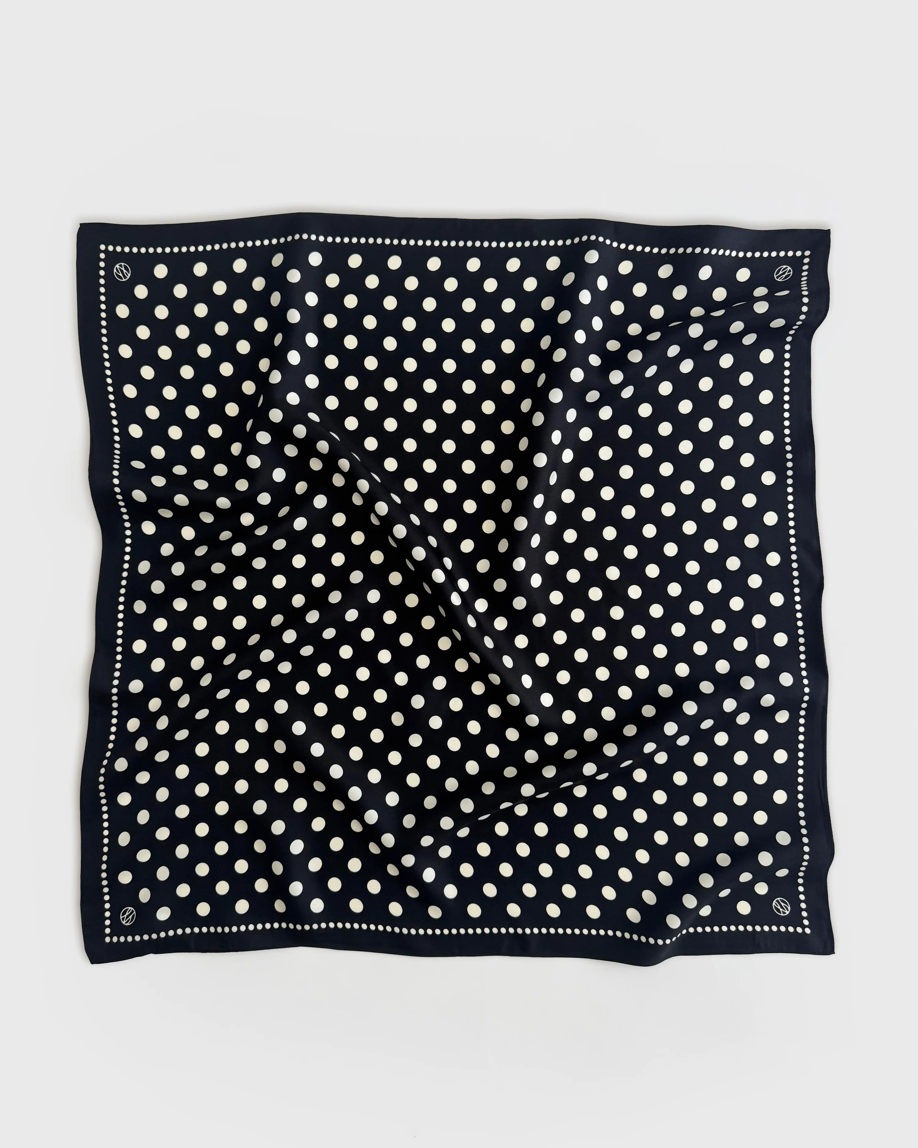 Polkadot Scarf black/cream 65cm