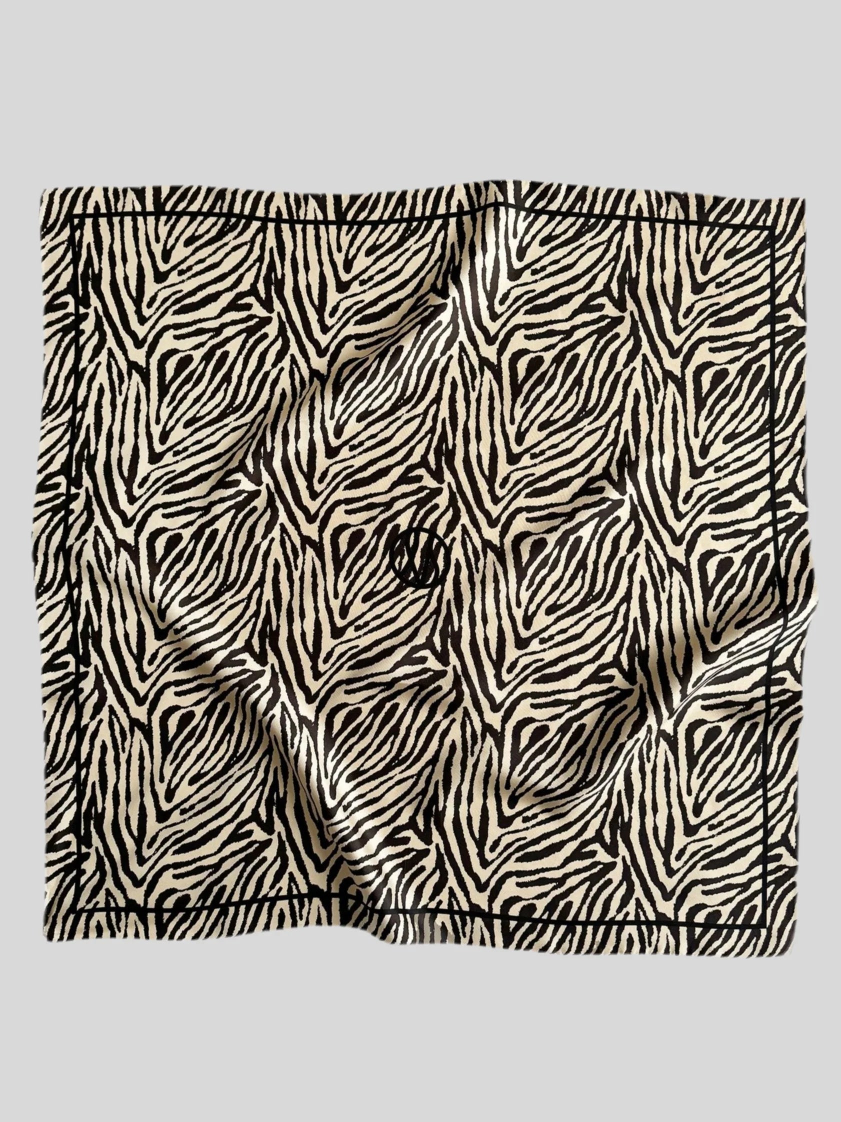 Zebra Scarf cream/black 80cm