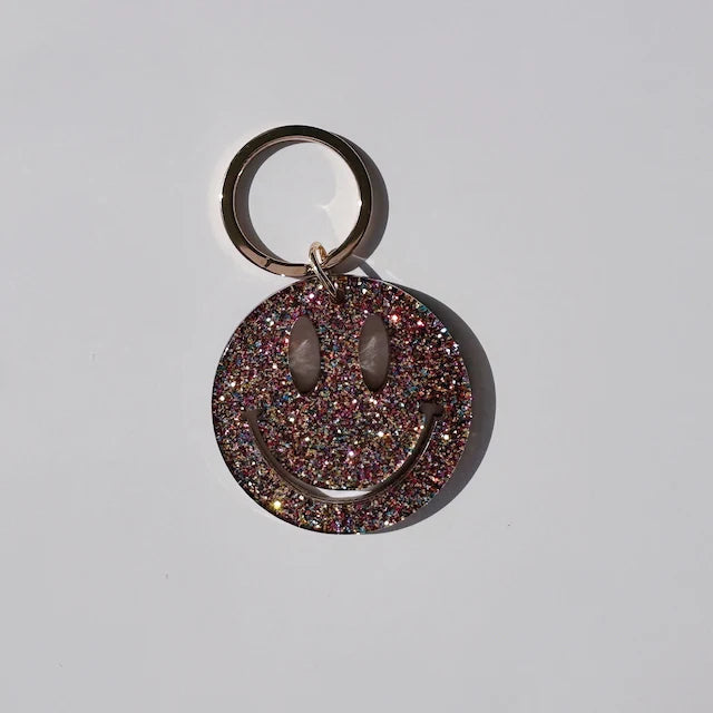 Schlüsselanhänger HAPPY glitzermix