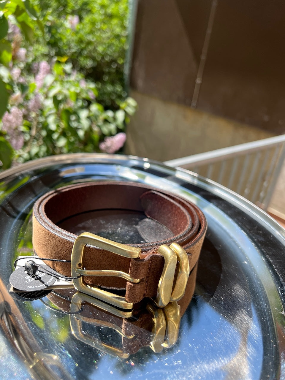 AdleyMBG Belt Suede cognac gold