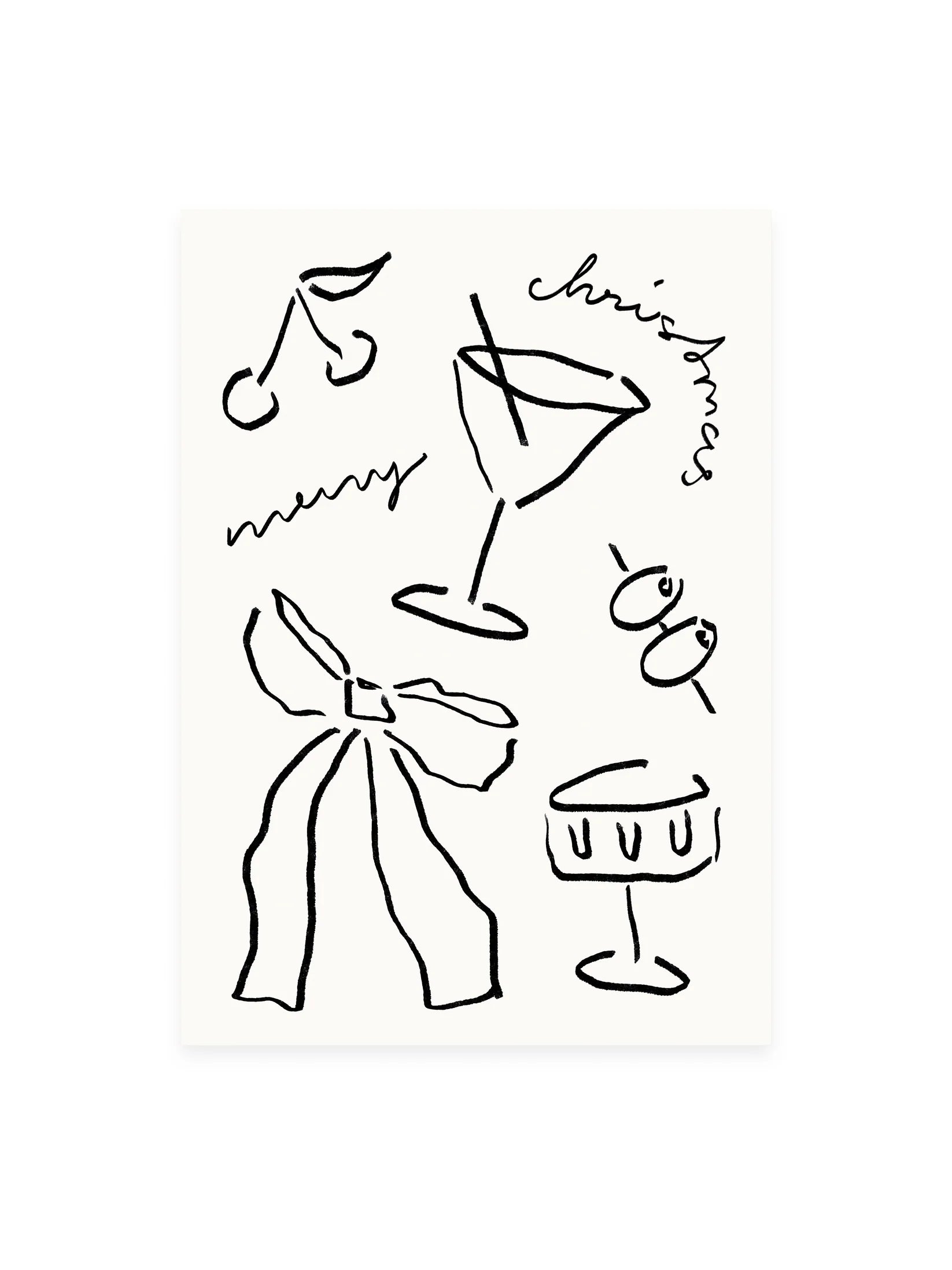 Postkarte 'merry christmas'