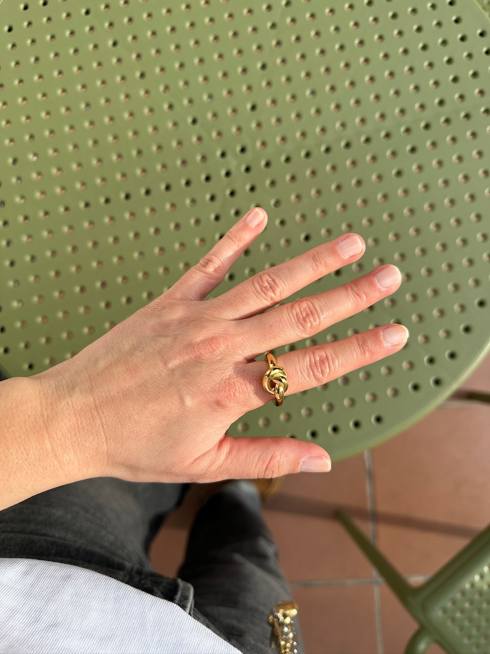 Chunky Knot Ring golden