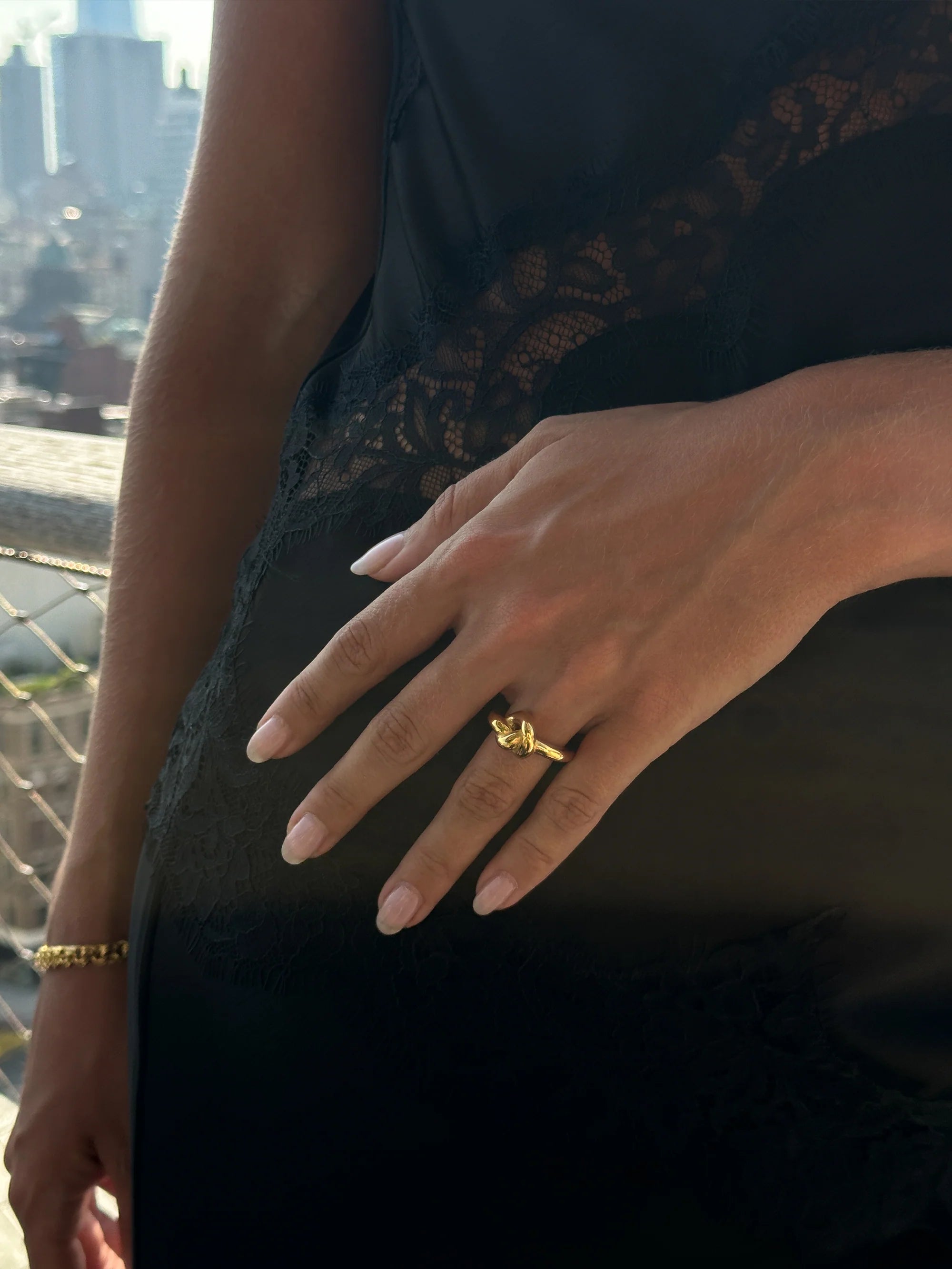 Chunky Knot Ring golden