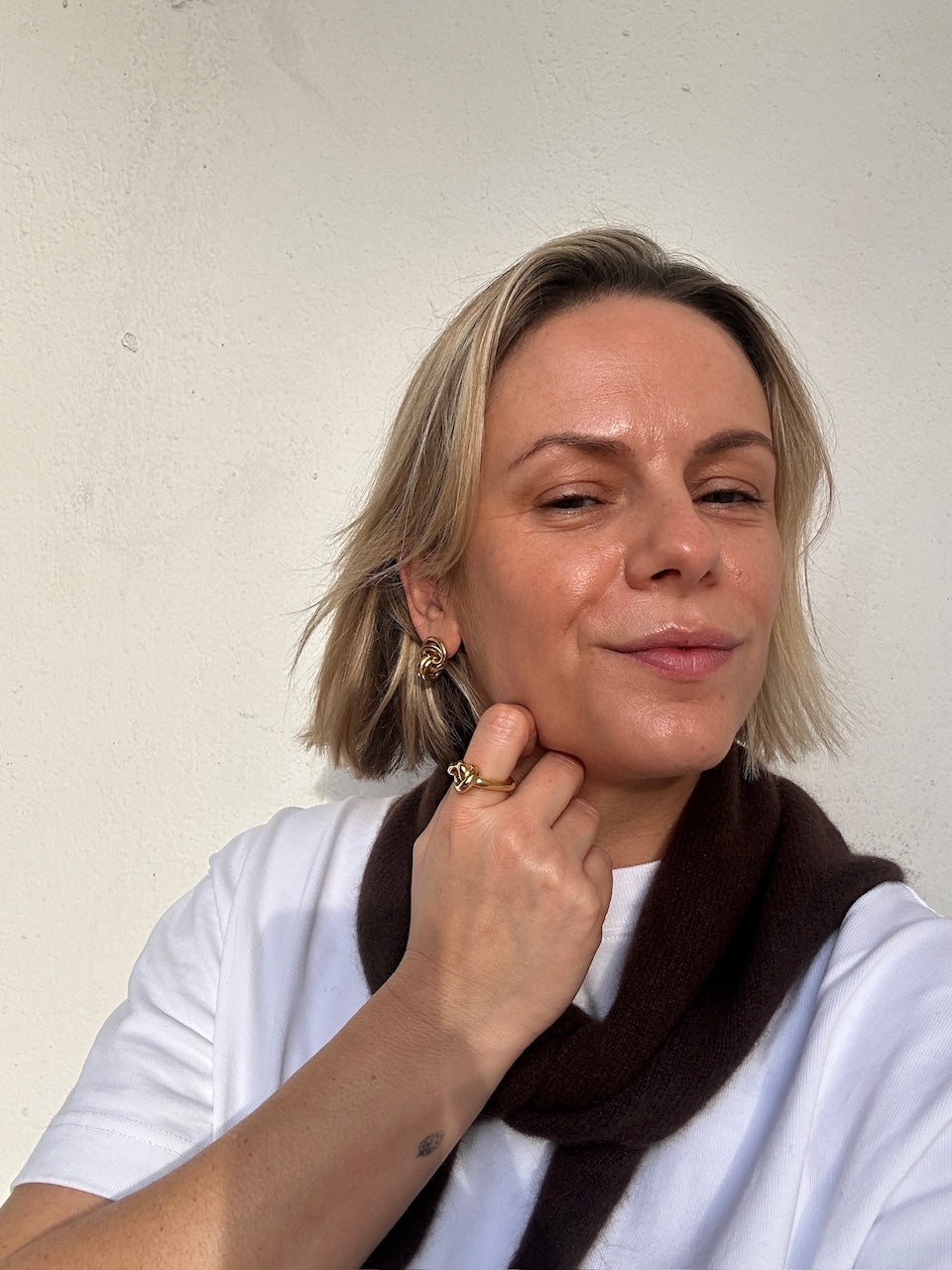 Double Knot Earrings golden