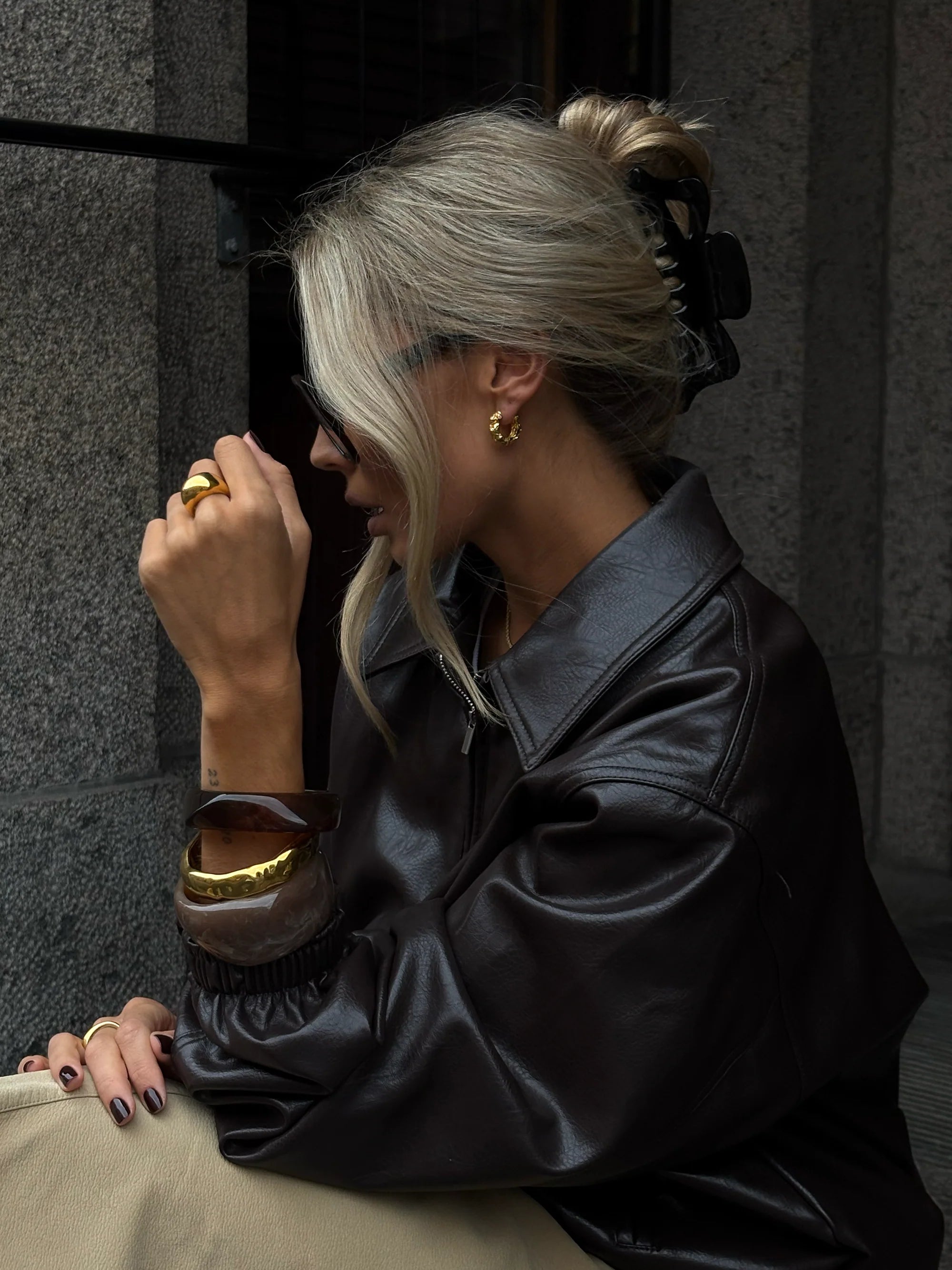 Hammered Hoops golden