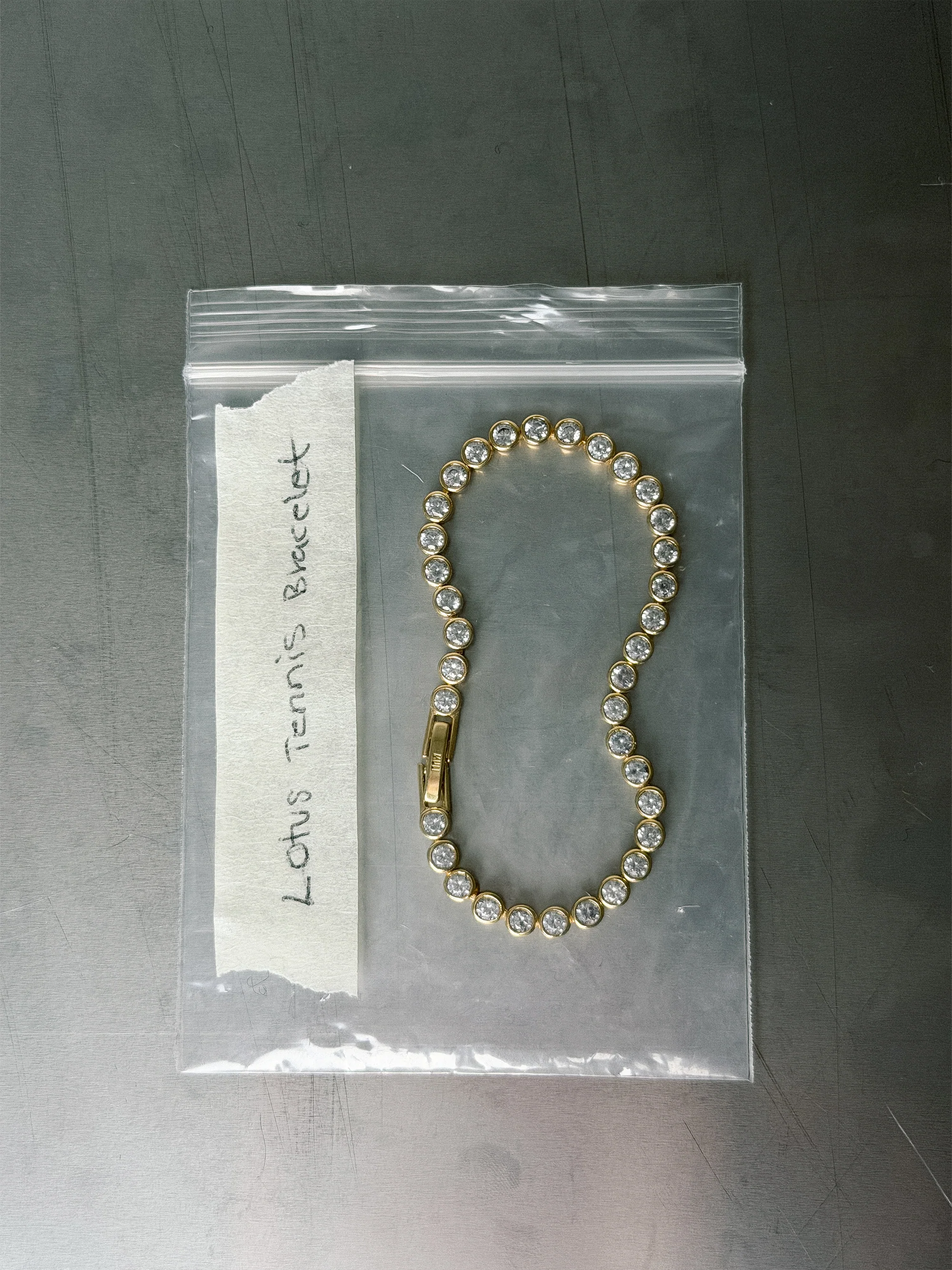 Lotus Tennis Bracelet golden